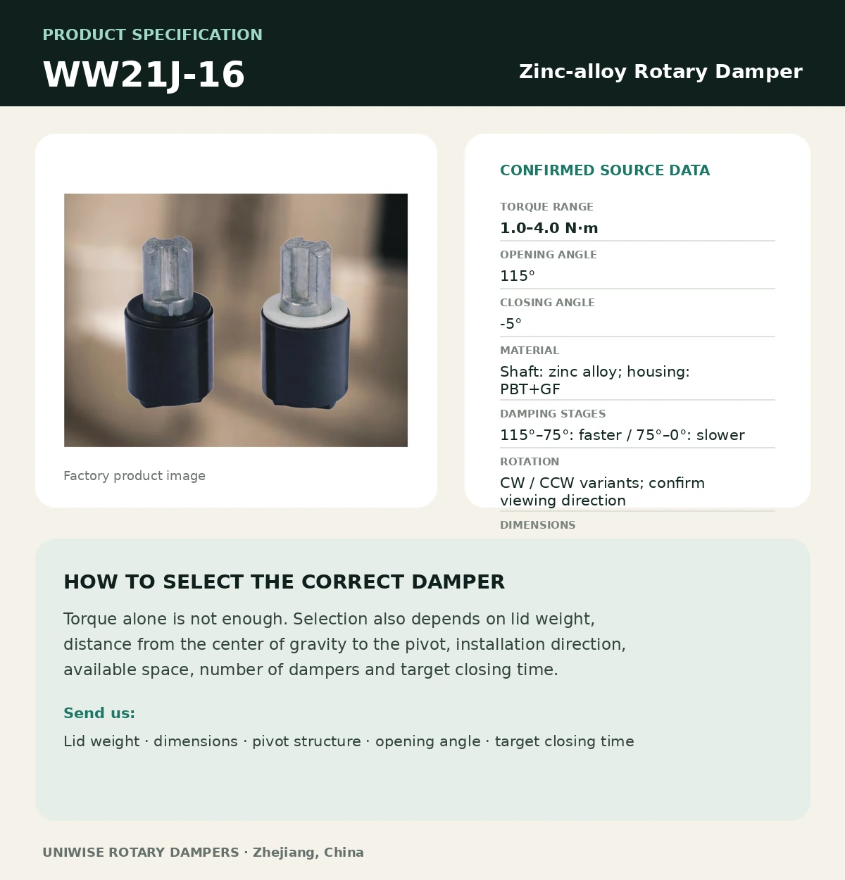 WW21J-16 English specification