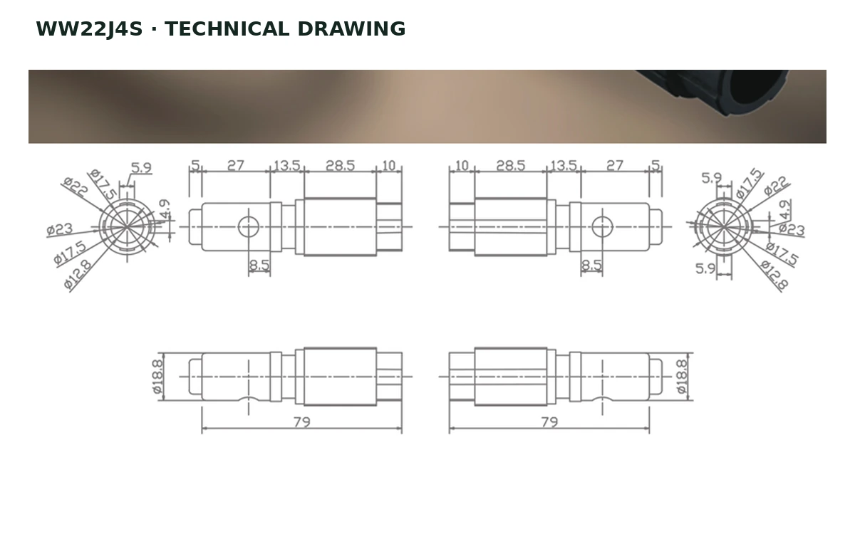 WW22J4S Technical drawing